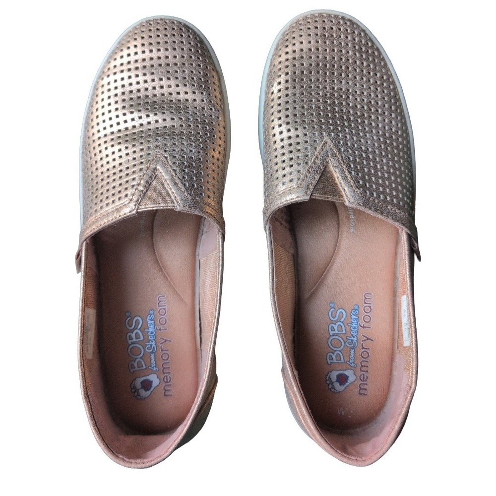 Skechers Bobs Rose Gold B Loved Lil Filly Slip On Shoes Womens 7.5